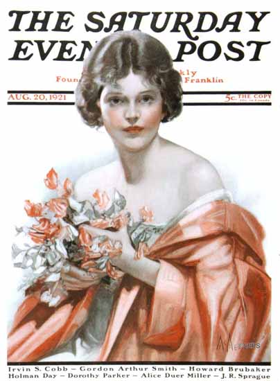 Neysa McMein Saturday Evening Post 1921_08_20 | The Saturday Evening Post Graphic Art Covers 1892-1930