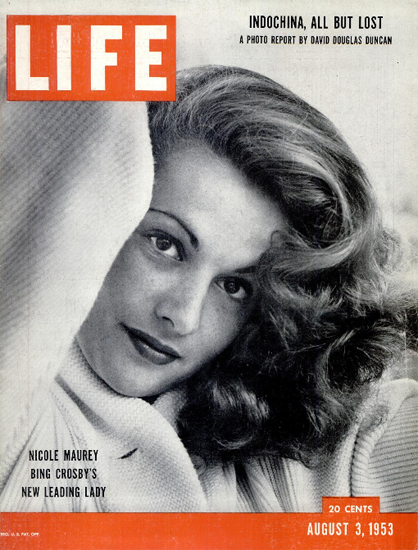 Nicole Maurey New Leading Lady 3 Aug 1953 Copyright Life Magazine | Life Magazine BW Photo Covers 1936-1970