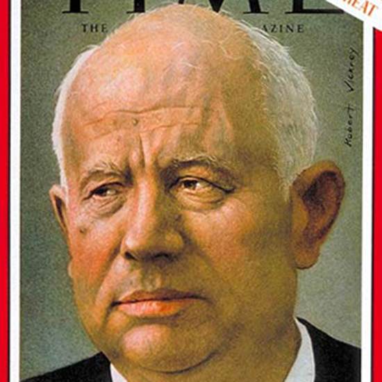 Nikita Khrushchev Time Magazine 1962-11 by Robert Vickrey crop | Best of Vintage Cover Art 1900-1970