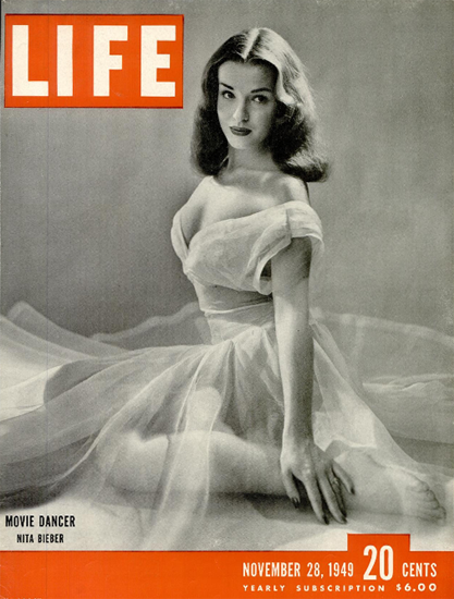 Nita Bieber Movie Dancer 28 Nov 1949 Copyright Life Magazine | Life Magazine BW Photo Covers 1936-1970