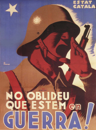 No Oblideu Que Estem En Guerra Spain Espana | Vintage War Propaganda Posters 1891-1970