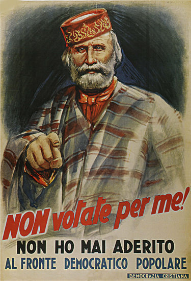 Non Votate Per Me Italy Italia | Vintage War Propaganda Posters 1891-1970