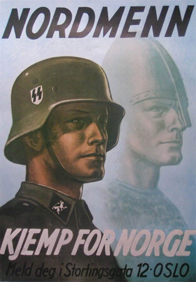 Nordmenn Kjemp For Norge | Vintage War Propaganda Posters 1891-1970