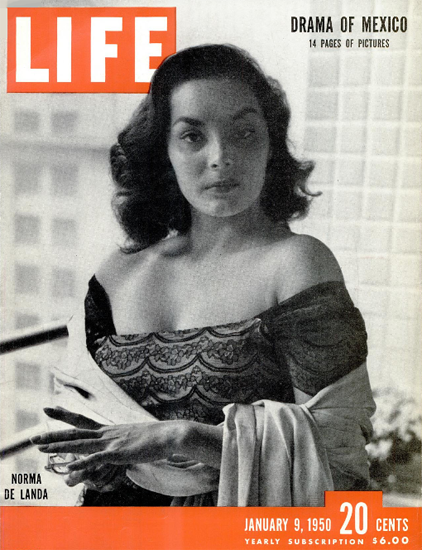 Norma De Landa 9 Jan 1950 Copyright Life Magazine | Life Magazine BW Photo Covers 1936-1970