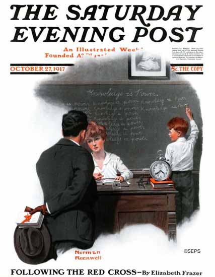 Norman Rockwell Artist Saturday Evening Post 1917_10_27 | 400 Norman Rockwell Magazine Covers 1913-1963