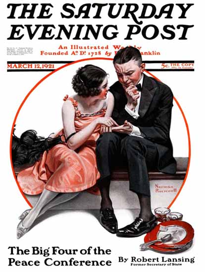 Norman Rockwell Artist Saturday Evening Post 1921_03_12 | The Saturday Evening Post Graphic Art Covers 1892-1930