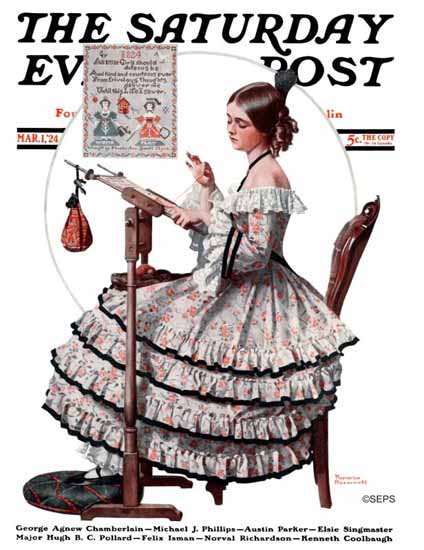 Norman Rockwell Artist Saturday Evening Post 1924_03_01 | 400 Norman Rockwell Magazine Covers 1913-1963