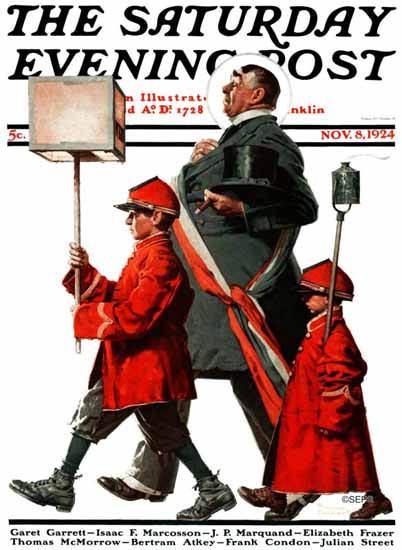 Norman Rockwell Artist Saturday Evening Post 1924_11_08 | The Saturday Evening Post Graphic Art Covers 1892-1930