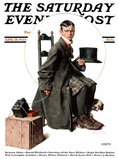 Norman Rockwell Artist Saturday Evening Post 1925_04_18 | The Saturday Evening Post Graphic Art Covers 1892-1930