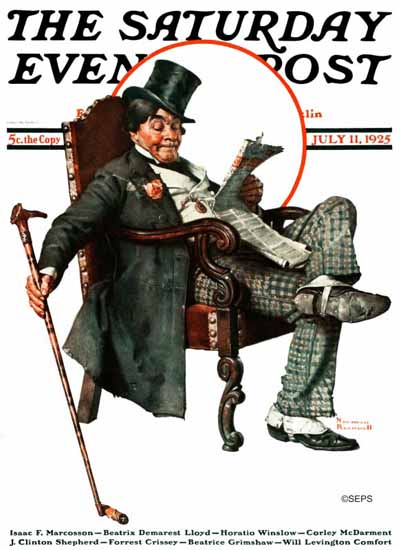 Norman Rockwell Artist Saturday Evening Post 1925_07_11 | The Saturday Evening Post Graphic Art Covers 1892-1930