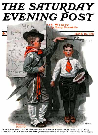 Norman Rockwell Cover Artist Saturday Evening Post 1917_06_16 | The Saturday Evening Post Graphic Art Covers 1892-1930