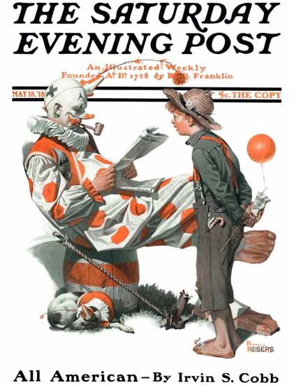 Norman Rockwell Cover Artist Saturday Evening Post 1918_05_18 | 400 Norman Rockwell Magazine Covers 1913-1963