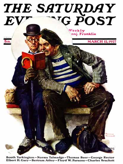 Norman Rockwell Cover Artist Saturday Evening Post 1927_03_12 | 400 Norman Rockwell Magazine Covers 1913-1963