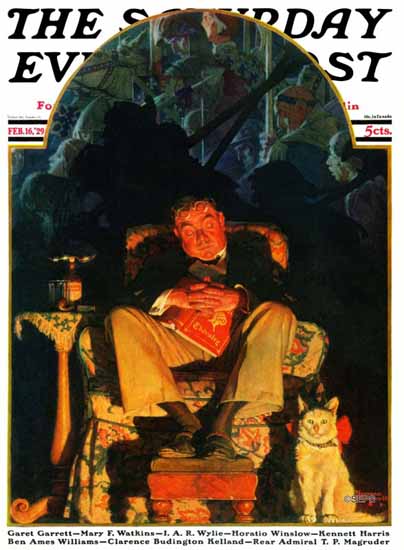 Norman Rockwell Cover Artist Saturday Evening Post 1929_02_16 | 400 Norman Rockwell Magazine Covers 1913-1963