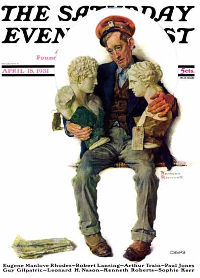 Norman Rockwell Cover Artist Saturday Evening Post 1931_04_18 | The Saturday Evening Post Graphic Art Covers 1931-1969