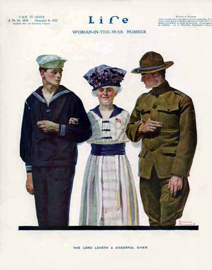 Norman Rockwell Life Humor Magazine 1917-11-08 Copyright | Life Magazine Graphic Art Covers 1891-1936