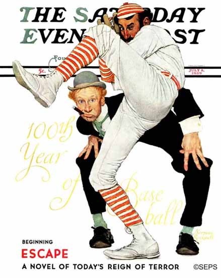 Norman Rockwell Saturday Evening Post 100 Years Baseball 1939_07_08 | The Saturday Evening Post Graphic Art Covers 1931-1969