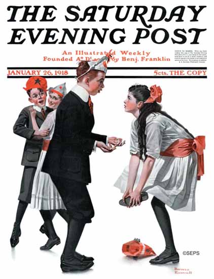 Norman Rockwell Saturday Evening Post 1918_01_26 | 400 Norman Rockwell Magazine Covers 1913-1963