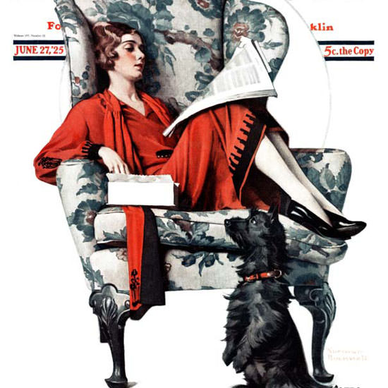 Norman Rockwell Saturday Evening Post 1925_06_27 Copyright crop | Best of Vintage Cover Art 1900-1970