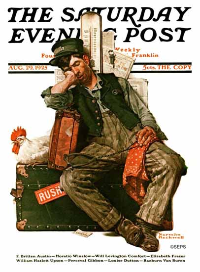 Norman Rockwell Saturday Evening Post 1925_08_29 | The Saturday Evening Post Graphic Art Covers 1892-1930