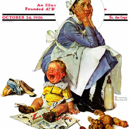 Norman Rockwell Saturday Evening Post 1936_10_24 Copyright crop | Best of 1930s Ad and Cover Art