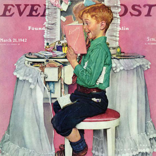 Norman Rockwell Saturday Evening Post 1942_03_21 Copyright crop | Best of 1940s Ad and Cover Art