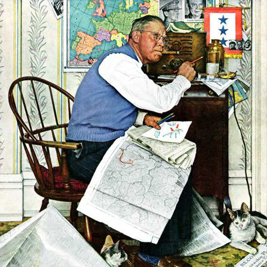 Norman Rockwell Saturday Evening Post 1944_04_29 Copyright crop | Best of Vintage Cover Art 1900-1970