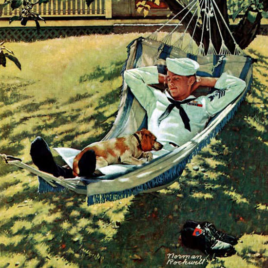 Norman Rockwell Saturday Evening Post 1945_09_15 Copyright crop | Best of 1940s Ad and Cover Art