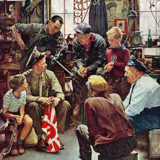 Norman Rockwell Saturday Evening Post 1945_10_13 Copyright crop | Best of 1940s Ad and Cover Art