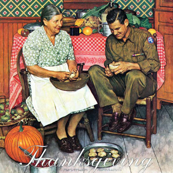 Norman Rockwell Saturday Evening Post 1945_11_24 Copyright crop | Best of Vintage Cover Art 1900-1970