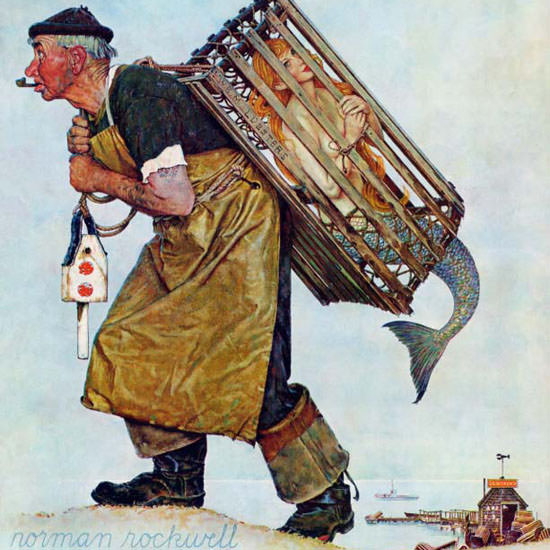 Norman Rockwell Saturday Evening Post 1955_08_20 Copyright crop | Best of Vintage Cover Art 1900-1970