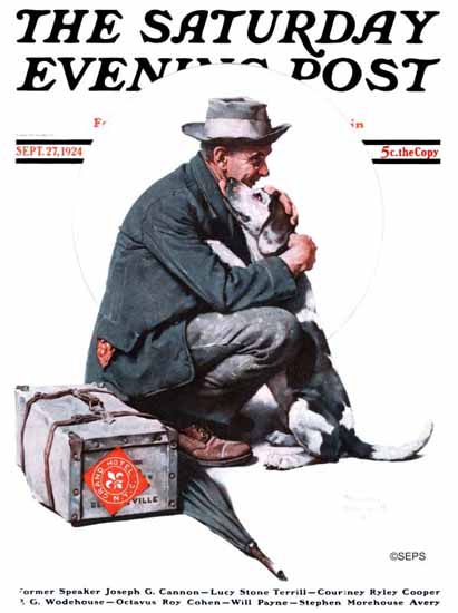 Norman Rockwell Saturday Evening Post Back from New York 1924_09_27 | 400 Norman Rockwell Magazine Covers 1913-1963