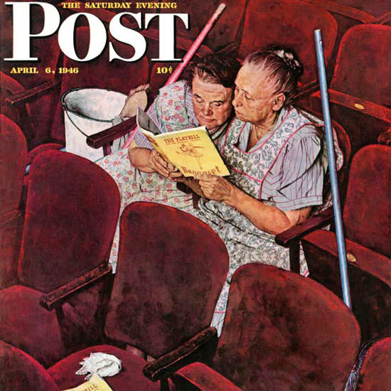 Norman Rockwell Saturday Evening Post Char 1946_04_06 Copyright crop | Best of 1940s Ad and Cover Art