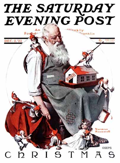 Norman Rockwell Saturday Evening Post Christmas 1922_12_02 | The Saturday Evening Post Graphic Art Covers 1892-1930