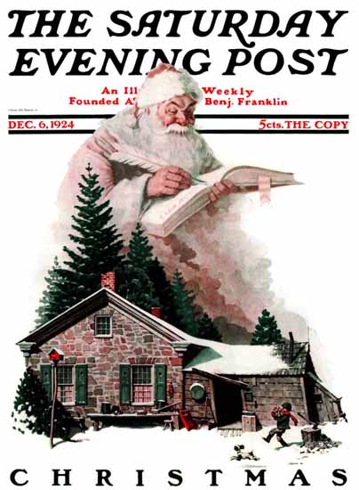 Norman Rockwell Saturday Evening Post Christmas 1924_12_06 | The Saturday Evening Post Graphic Art Covers 1892-1930