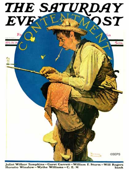 Norman Rockwell Saturday Evening Post Contentment 1926_08_28 | The Saturday Evening Post Graphic Art Covers 1892-1930