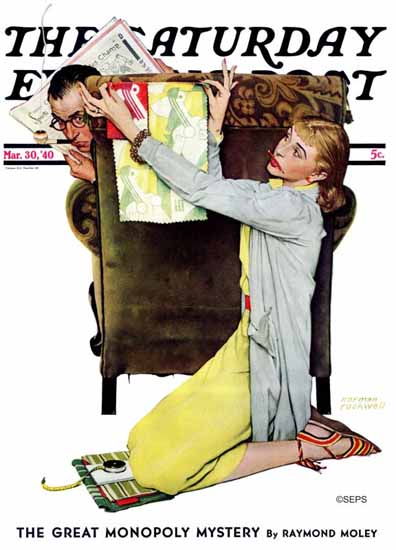 Norman Rockwell Saturday Evening Post Decorator 1940_03_30 | The Saturday Evening Post Graphic Art Covers 1931-1969