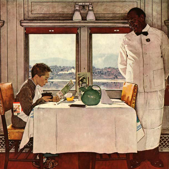 Norman Rockwell Saturday Evening Post Diner 1946_12_07 Copyright crop | Best of 1940s Ad and Cover Art