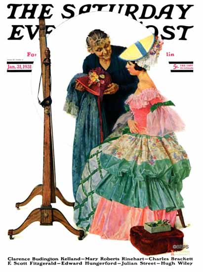 Norman Rockwell Saturday Evening Post Dressmaker 1931_01_31 | 400 Norman Rockwell Magazine Covers 1913-1963