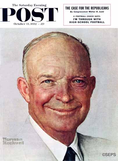 Norman Rockwell Saturday Evening Post Dwight Eisenhower 1952_10_11 | The Saturday Evening Post Graphic Art Covers 1931-1969