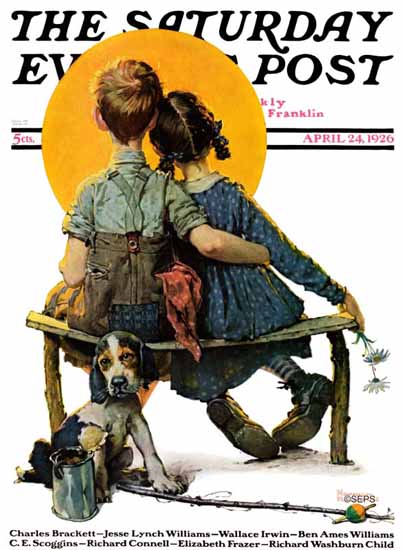 Norman Rockwell Saturday Evening Post Early Romance 1926_04_24 | 400 Norman Rockwell Magazine Covers 1913-1963