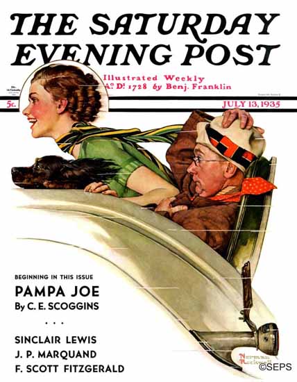 Norman Rockwell Saturday Evening Post Exhilaration 1935_07_13 | The Saturday Evening Post Graphic Art Covers 1931-1969