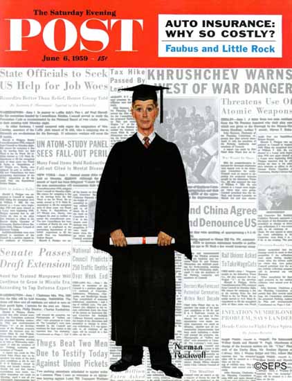 Norman Rockwell Saturday Evening Post Graduate 1959_06_06 | 400 Norman Rockwell Magazine Covers 1913-1963