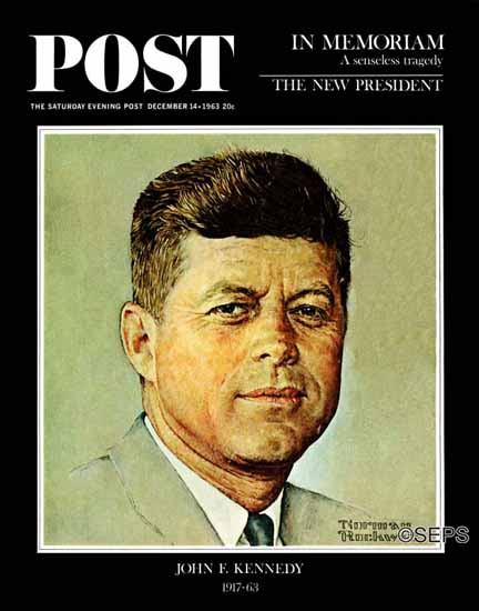 Norman Rockwell Saturday Evening Post John F Kennedy 1963_12_14 | 400 Norman Rockwell Magazine Covers 1913-1963