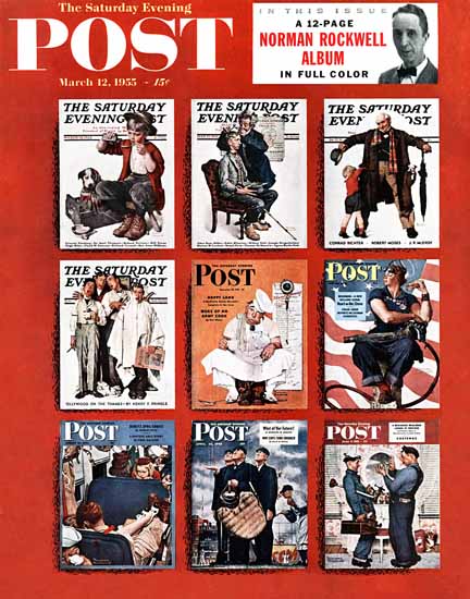 Norman Rockwell Saturday Evening Post N Rockwell Album 1955_03_12 | The Saturday Evening Post Graphic Art Covers 1931-1969