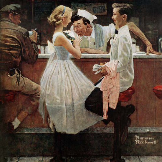 Norman Rockwell Saturday Evening Post Prom 1957_05_25 Copyright Crop ...