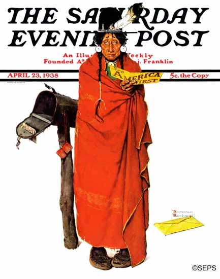 Norman Rockwell Saturday Evening Post See America First 1938_04_23 | The Saturday Evening Post Graphic Art Covers 1931-1969