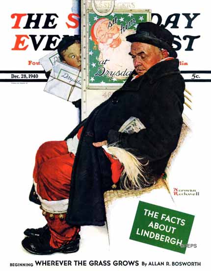 Norman Rockwell Saturday Evening Post See Santa Claus 1940_12_28 | 400 Norman Rockwell Magazine Covers 1913-1963