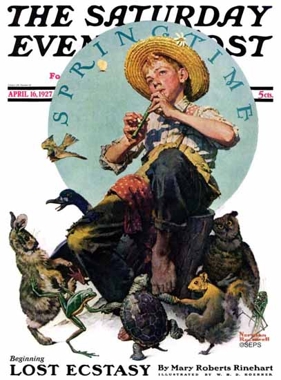 Norman Rockwell Saturday Evening Post Spring Time 1927_04_16 | The Saturday Evening Post Graphic Art Covers 1892-1930