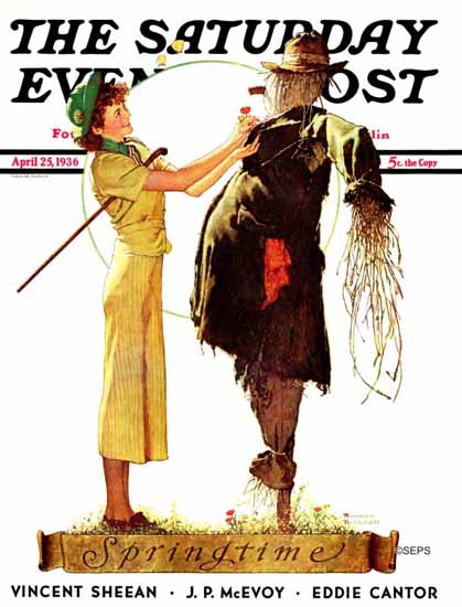 Norman Rockwell Saturday Evening Post Springtime 1936_04_25 | 400 Norman Rockwell Magazine Covers 1913-1963